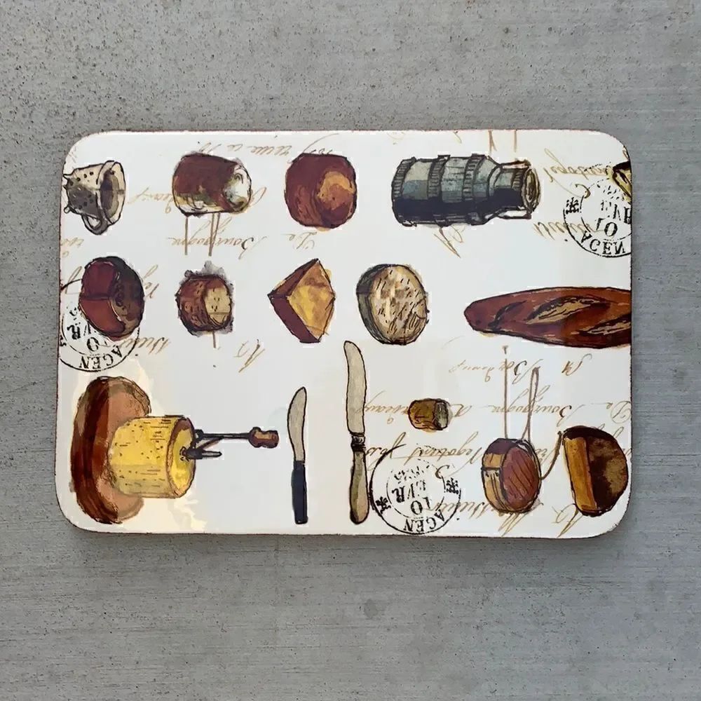 Williams Sonoma Stoneware Enamel Finish Made Portugal Cheese Charcuterie Board